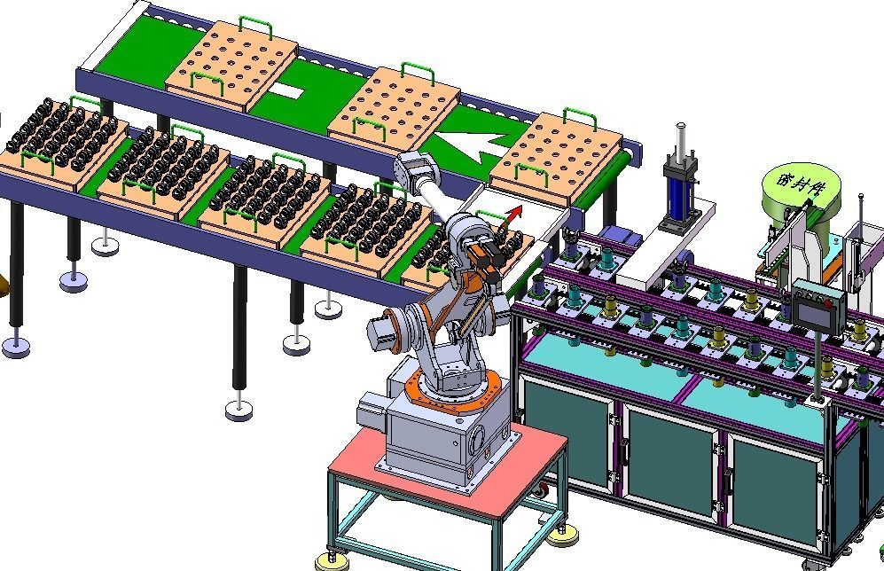 Universal joint production line 3D model_4