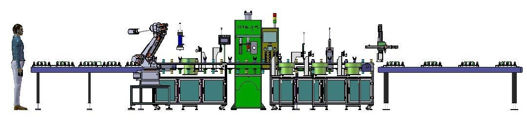 Universal joint production line 3D model_1