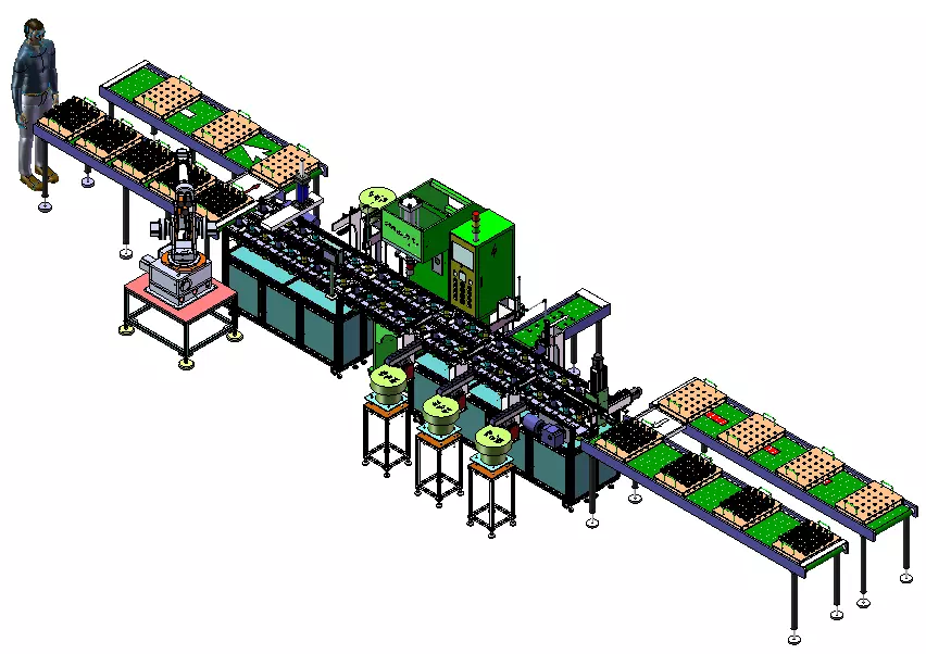 Universal joint production line 3D model_0