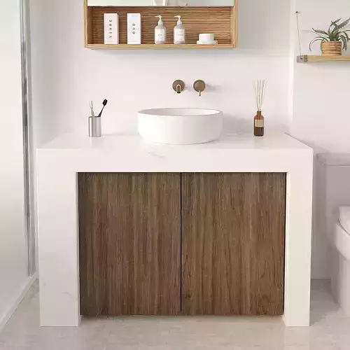 Bathroom vanity cabinet with bowl sink Free 3D model