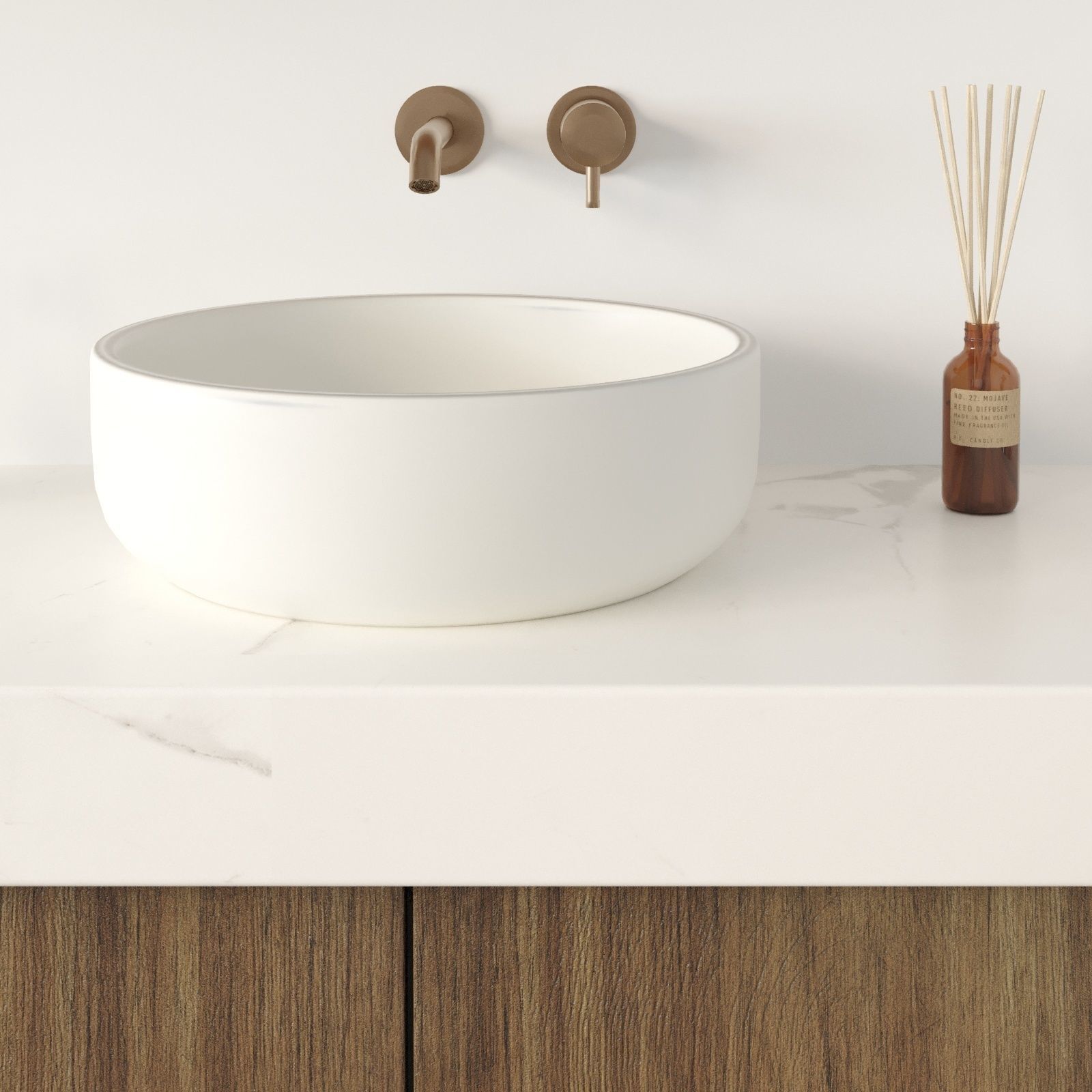 Bathroom vanity cabinet with bowl sink Free 3D model_7