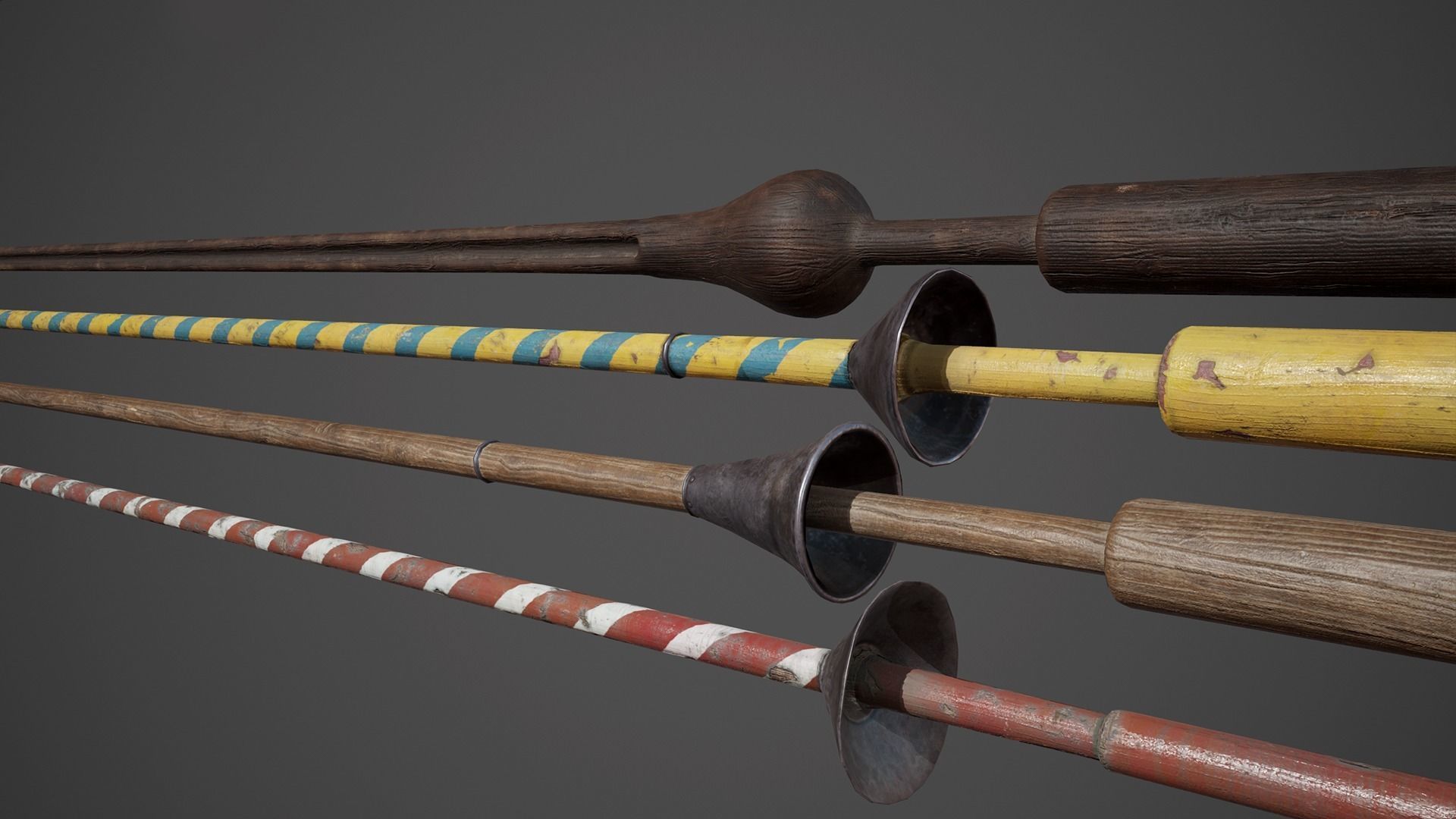 Medieval Polearms - I Low-poly 3D model_9