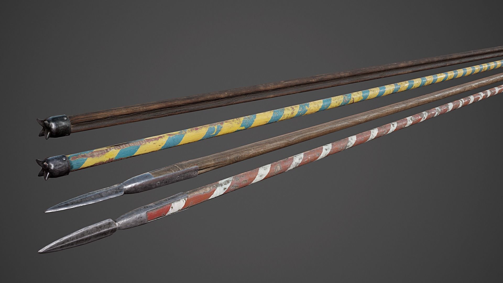 Medieval Polearms - I Low-poly 3D model_8