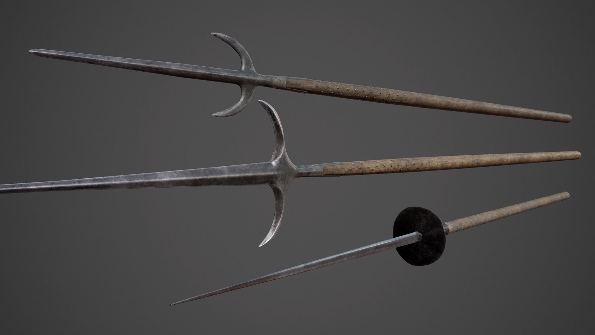 Medieval Polearms - I Low-poly 3D model_14