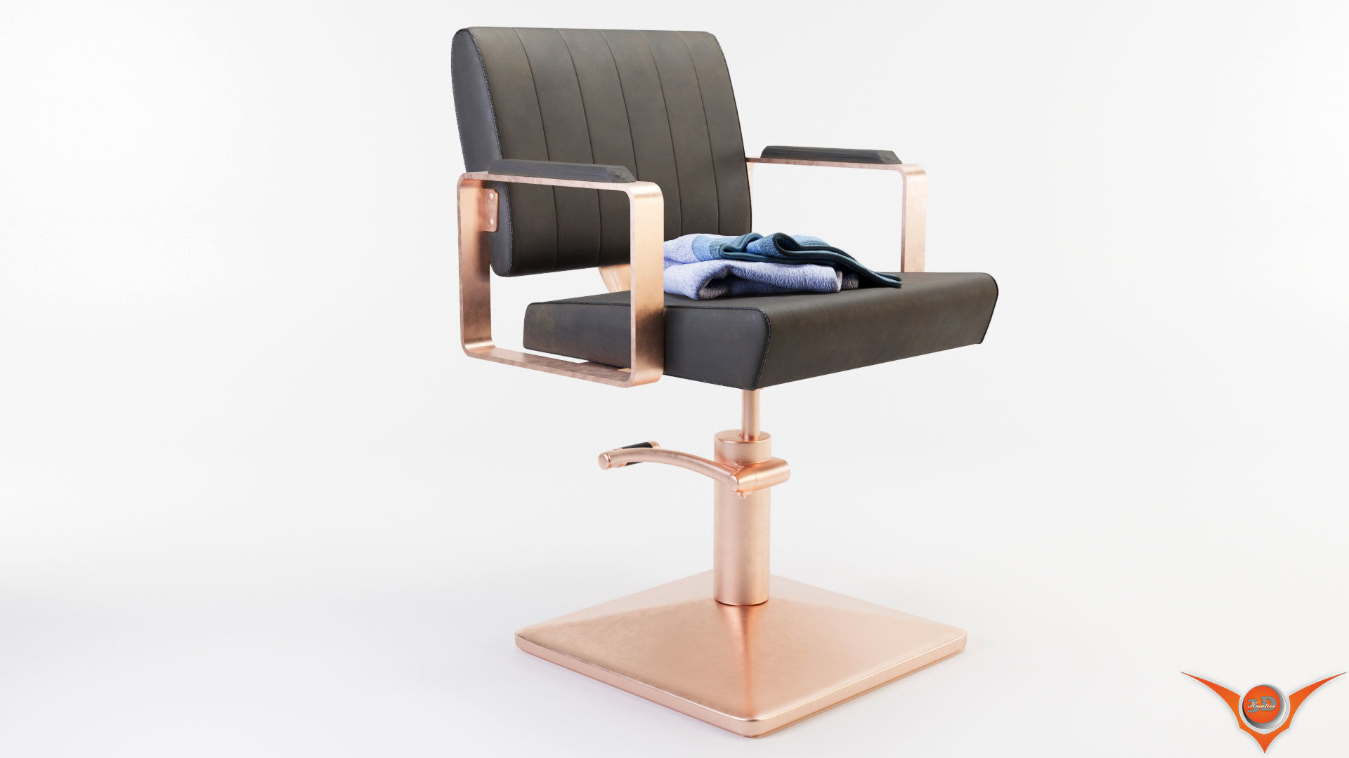 Hairdressing Chair 3D model_2