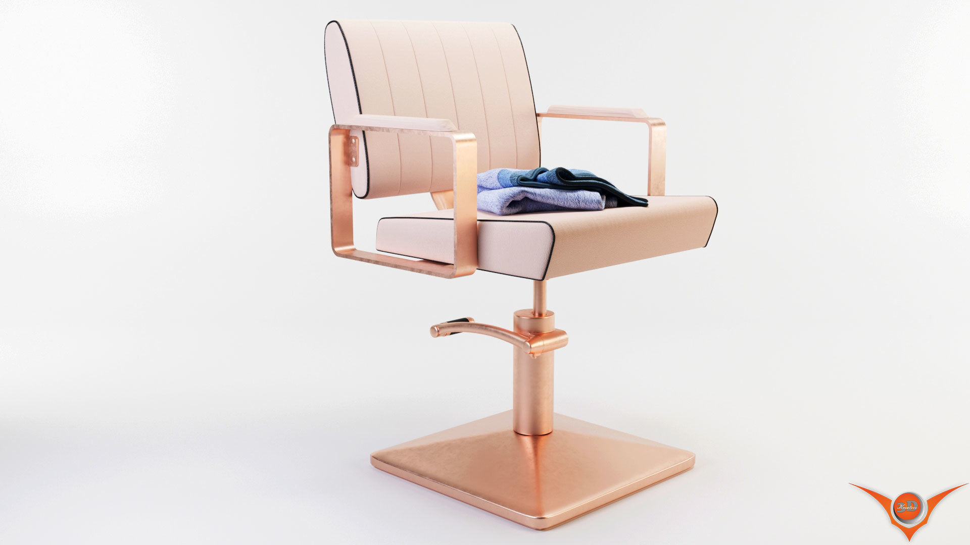 Hairdressing Chair 3D model_1