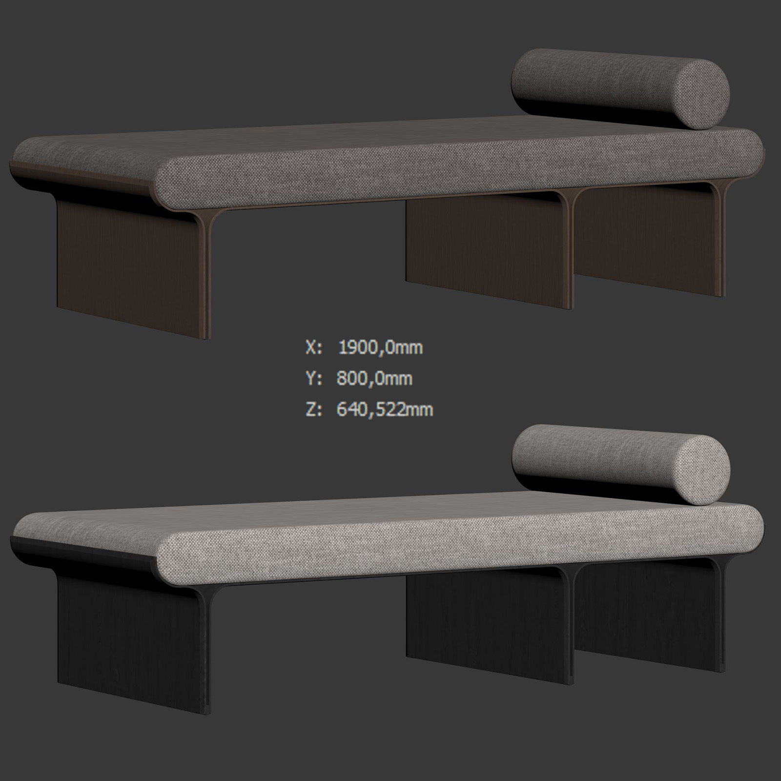 Stami Daybed By Gallotti Radice 3D model_5