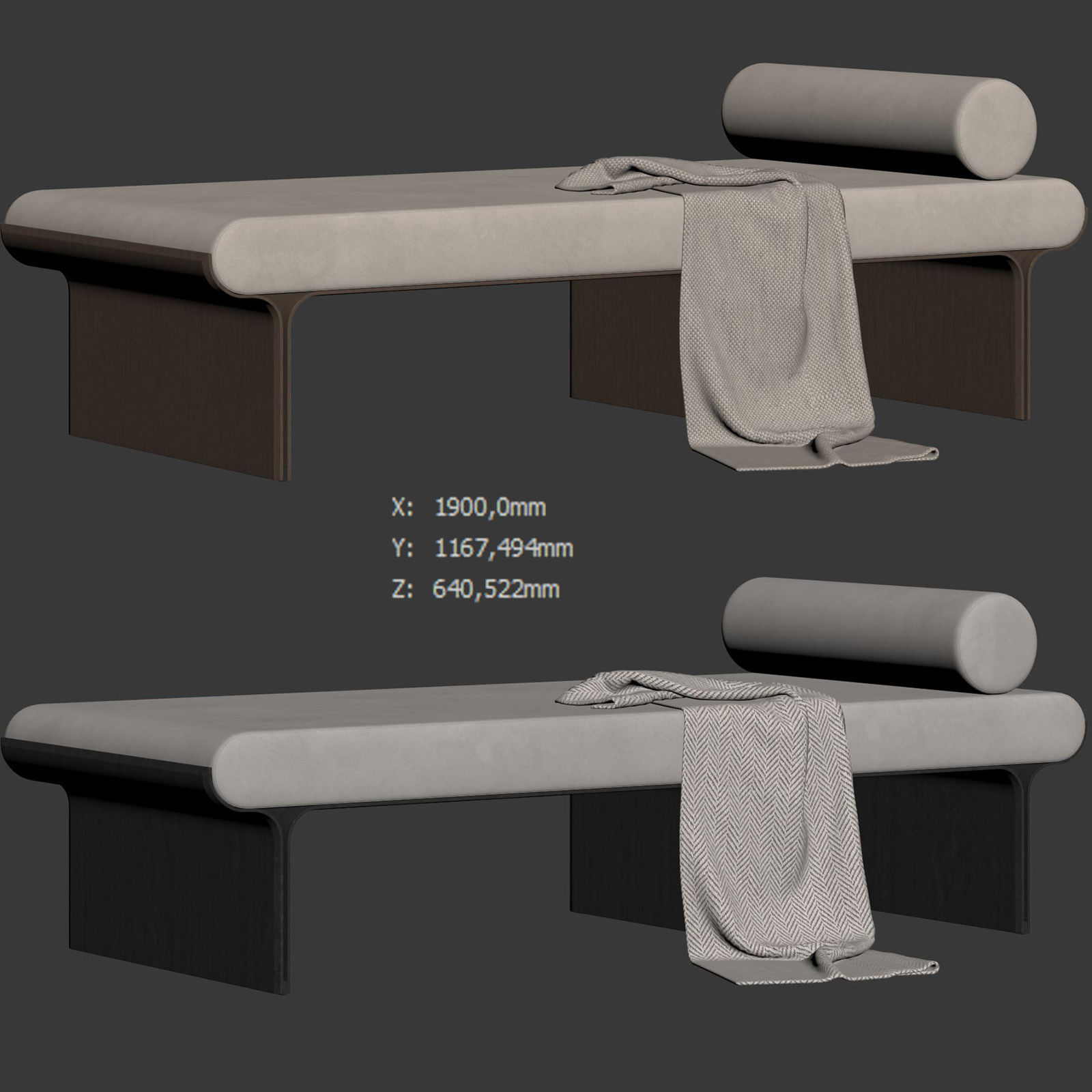 Stami Daybed By Gallotti Radice 3D model_4