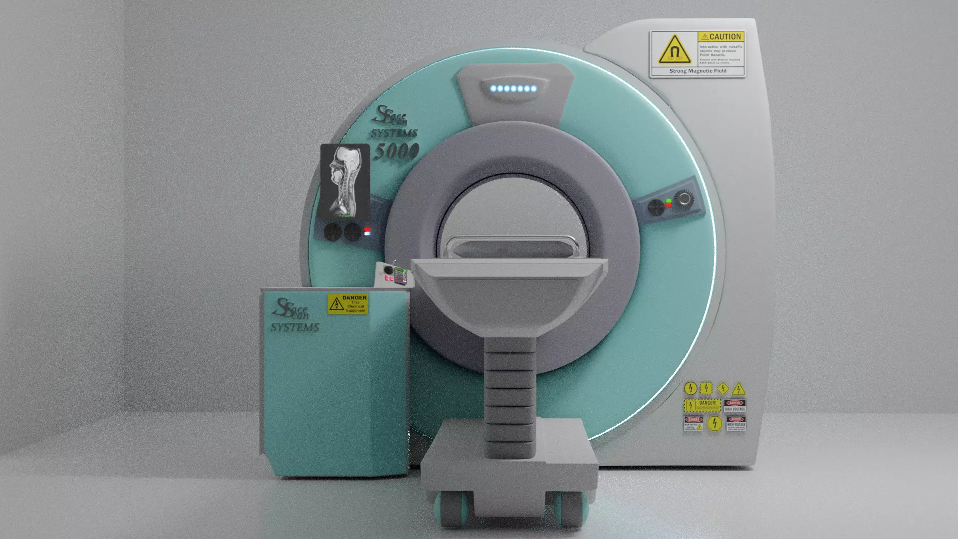MRI Machine Realistic 3D Model Low-poly 3D model_0