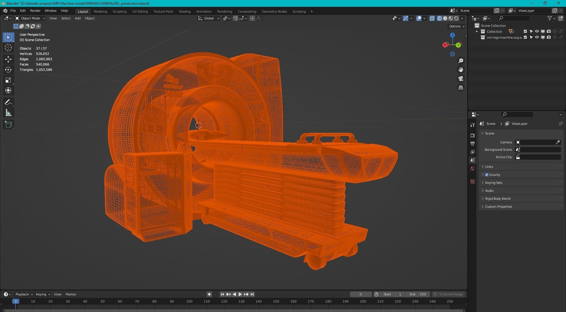 MRI Machine Realistic 3D Model Low-poly 3D model_14
