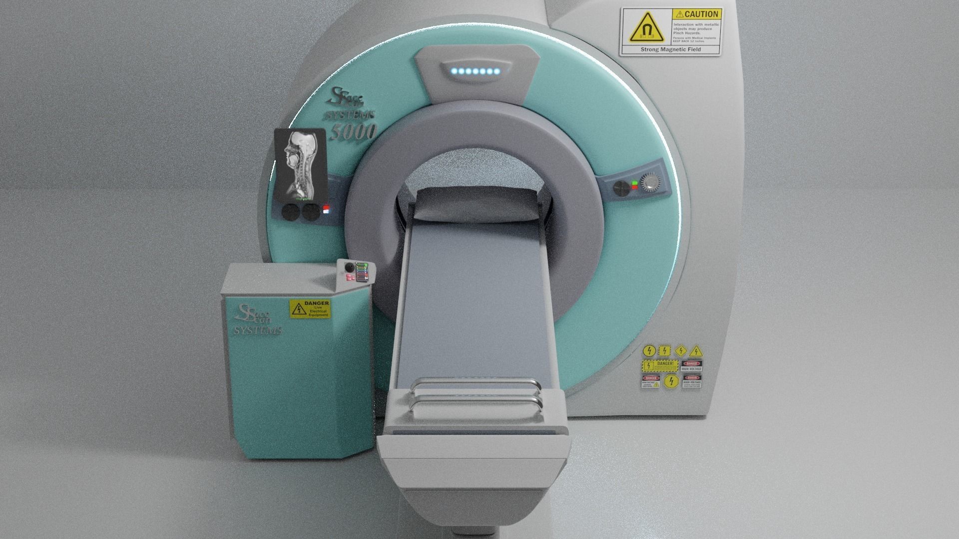 MRI Machine Realistic 3D Model Low-poly 3D model_4