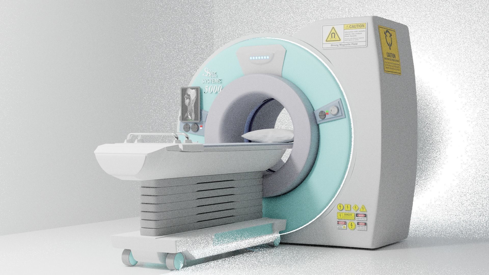 MRI Machine Realistic 3D Model Low-poly 3D model_2