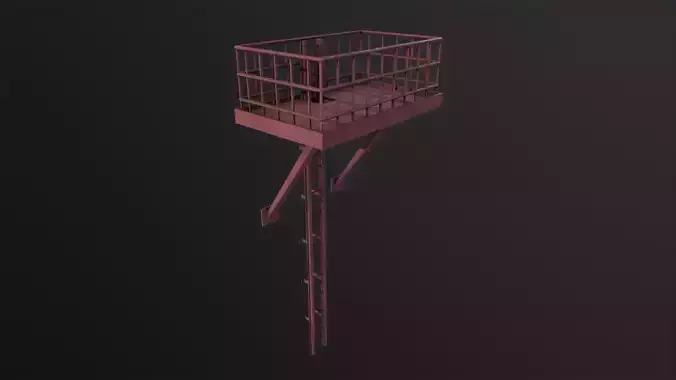Scaffold 3D Model Low-poly 3D model