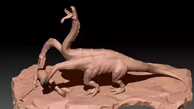 Hydra eating 3D print model