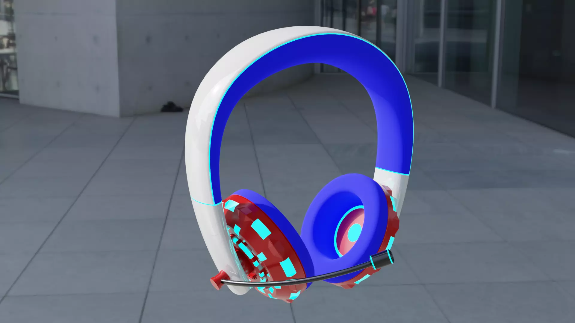 headset Free low-poly 3D model