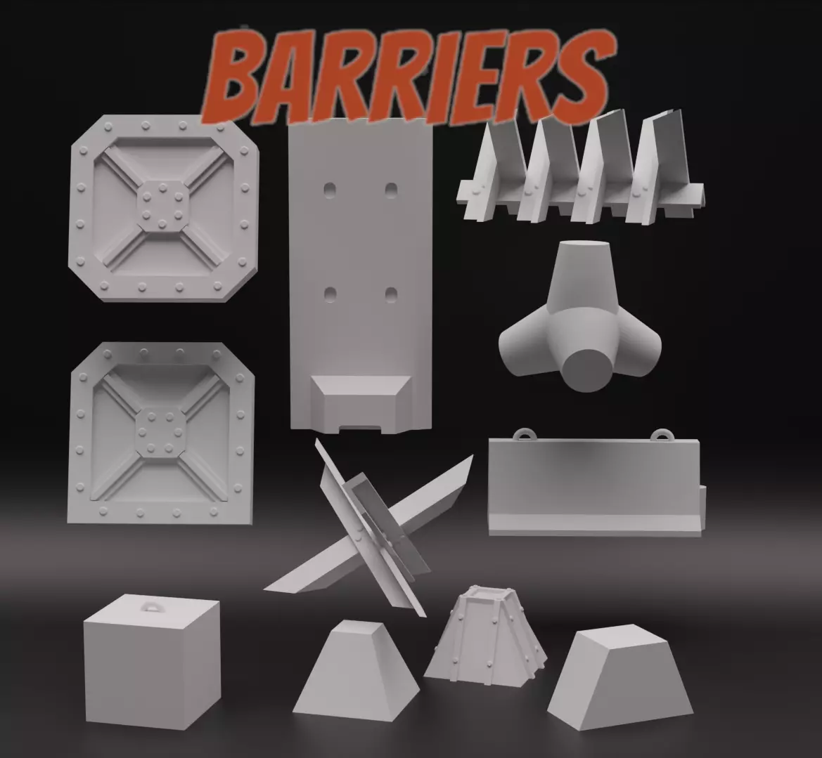 BARRIERS PRE-SUPPORTED Free 3D print model