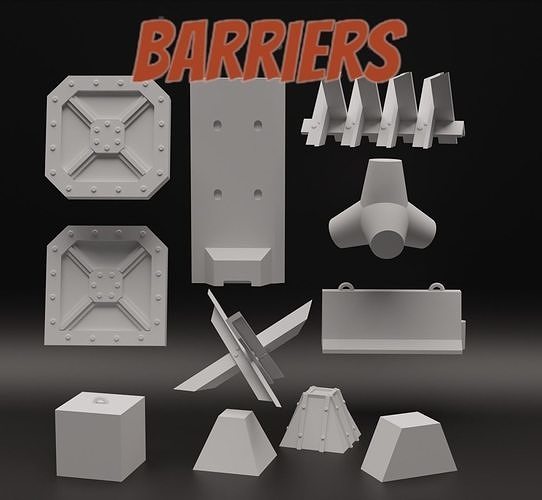 BARRIERS PRE-SUPPORTED Free 3D print model