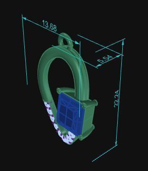 Pendant 919 3D print model_9