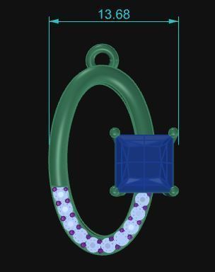 Pendant 919 3D print model_7