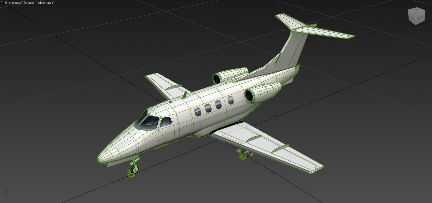 Embraer EMB Phenom 100 Low Poly Low-poly 3D model_7