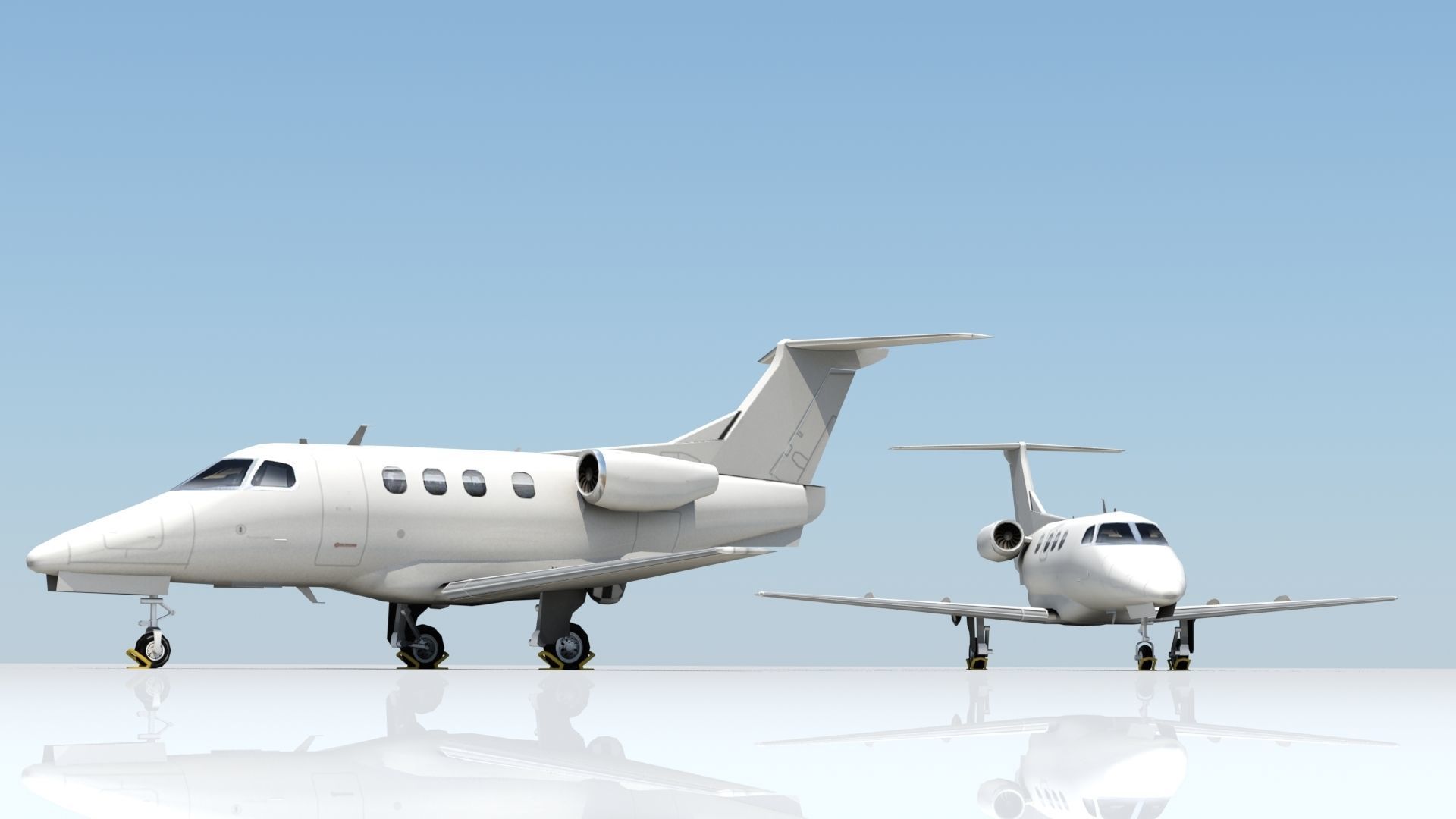 Embraer EMB Phenom 100 Low Poly Low-poly 3D model_3