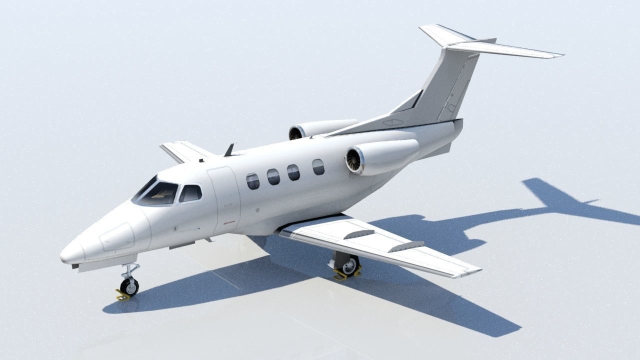 Embraer EMB Phenom 100 Low Poly Low-poly 3D model_5