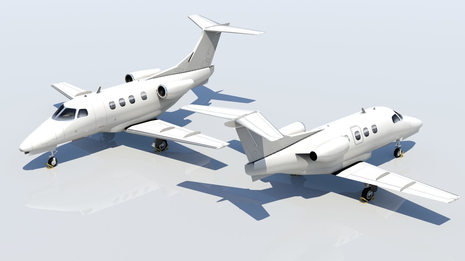 Embraer EMB Phenom 100 Low Poly Low-poly 3D model_2