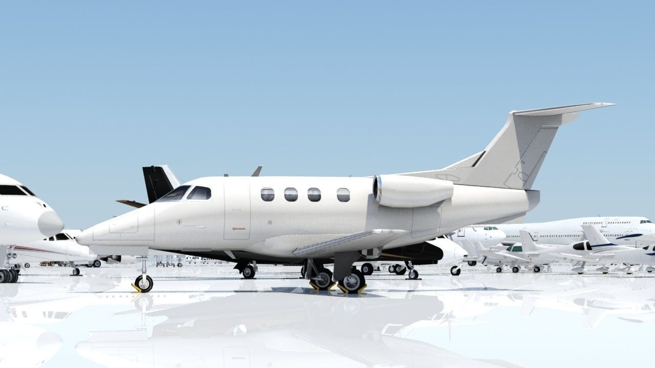 Embraer EMB Phenom 100 Low Poly Low-poly 3D model_9