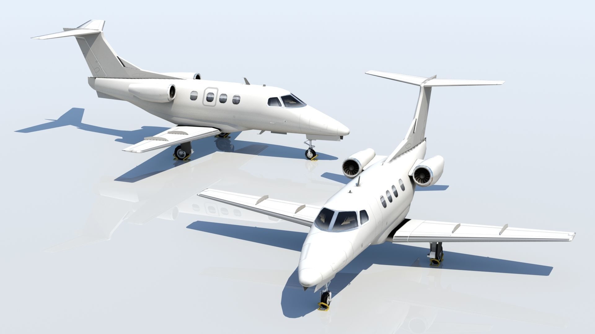 Embraer EMB Phenom 100 Low Poly Low-poly 3D model_4