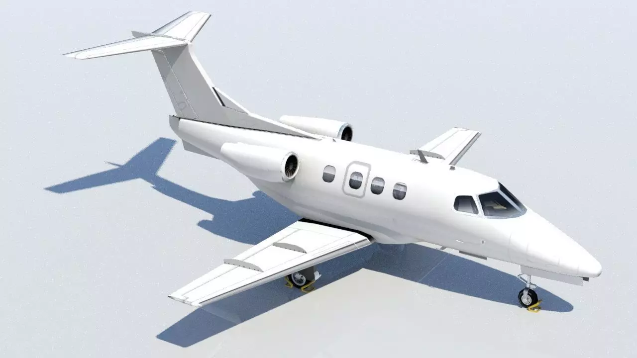 Embraer EMB Phenom 100 Low Poly Low-poly 3D model_0