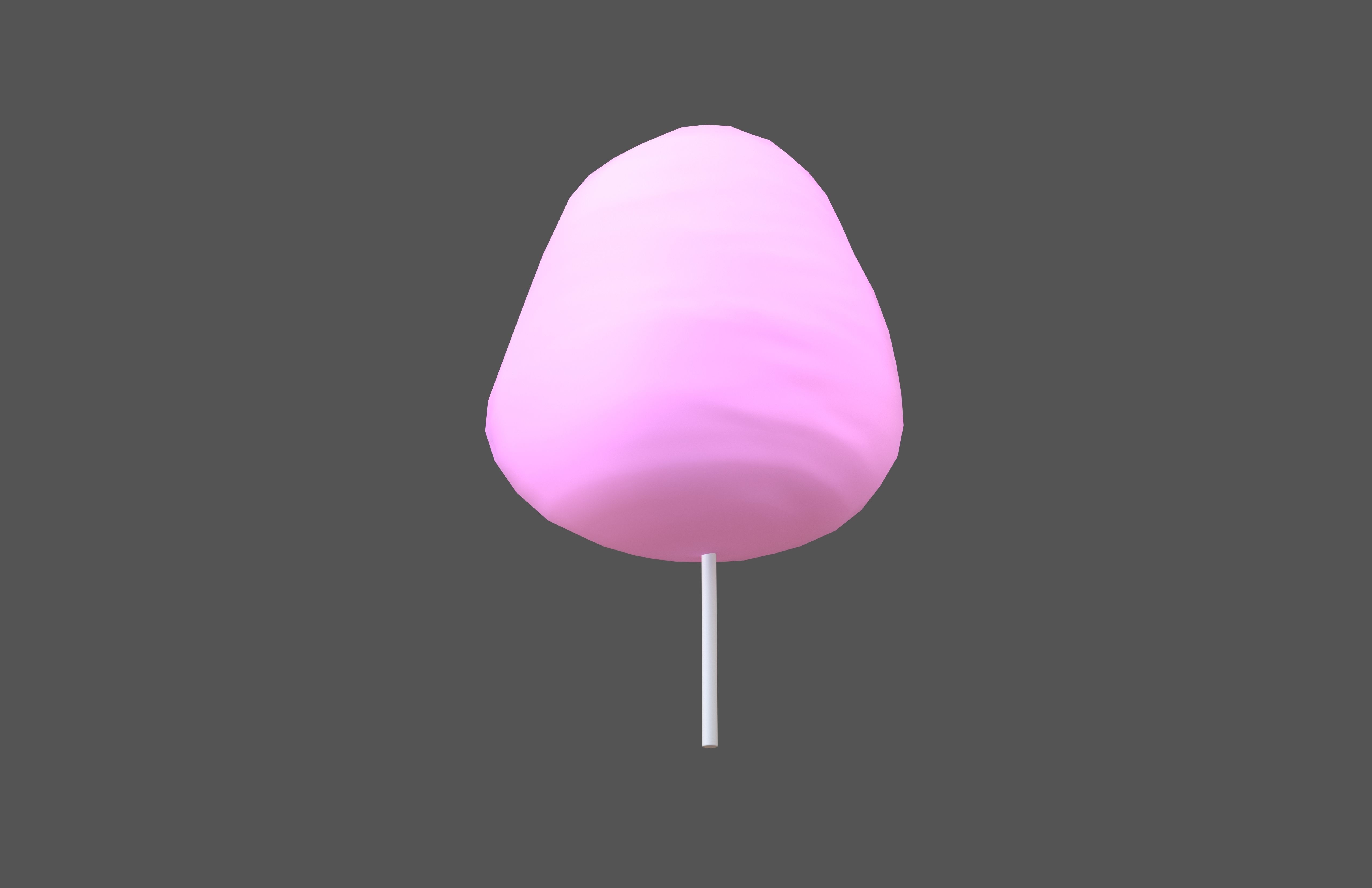Cotton Candy V1 003 Low-poly 3D model_3