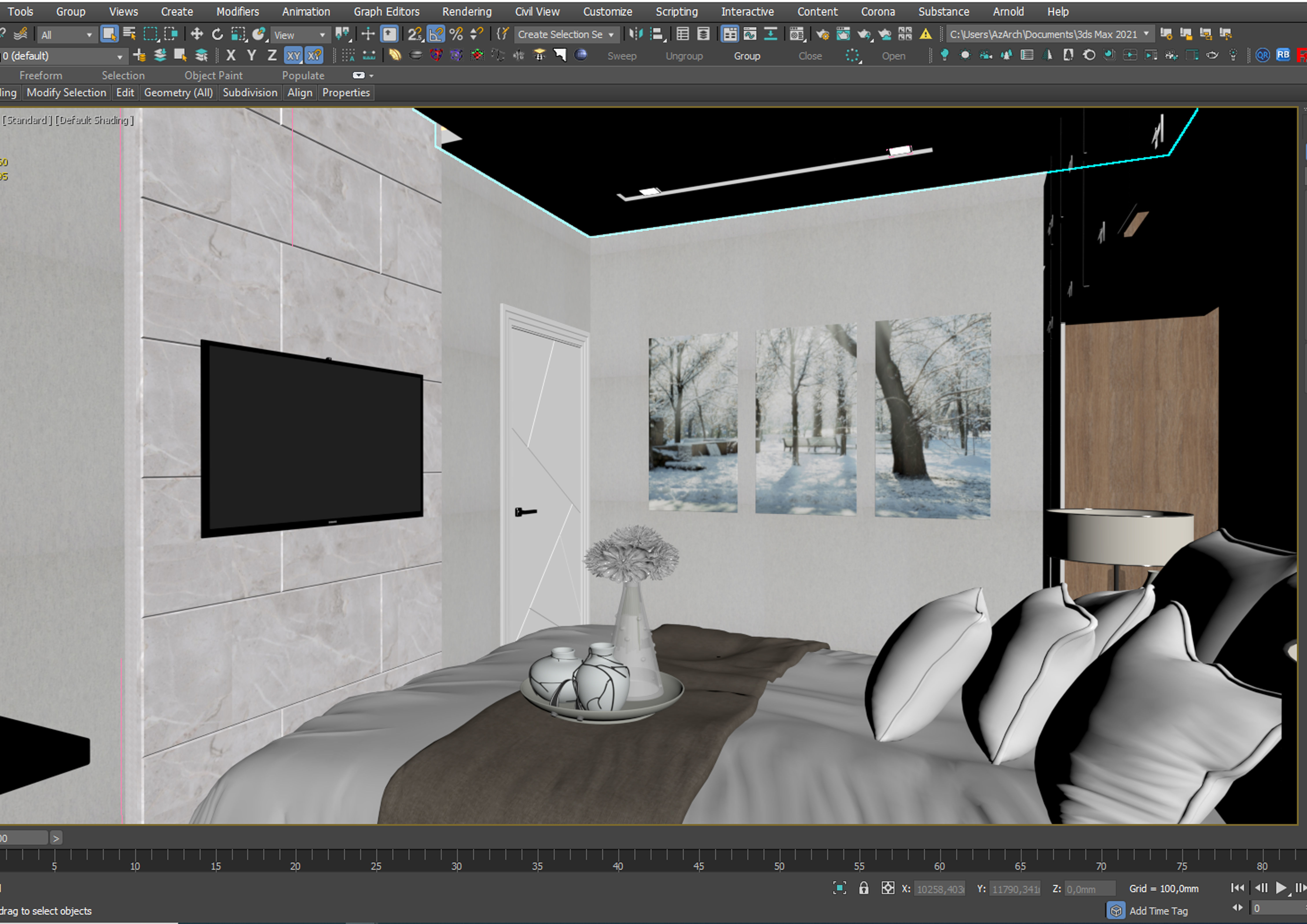 Bedroom 3D model_9