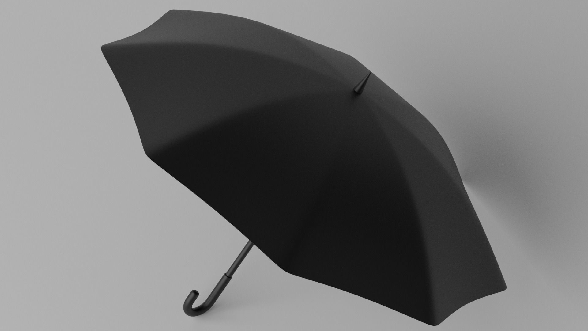 Cartoon Umbrella Classic Open Low-poly 3D model_14
