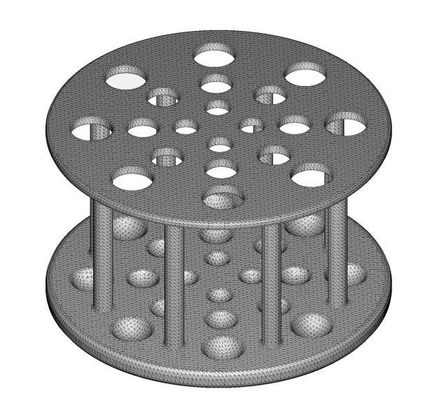 Plastic Test Tube Rack 3D model_3
