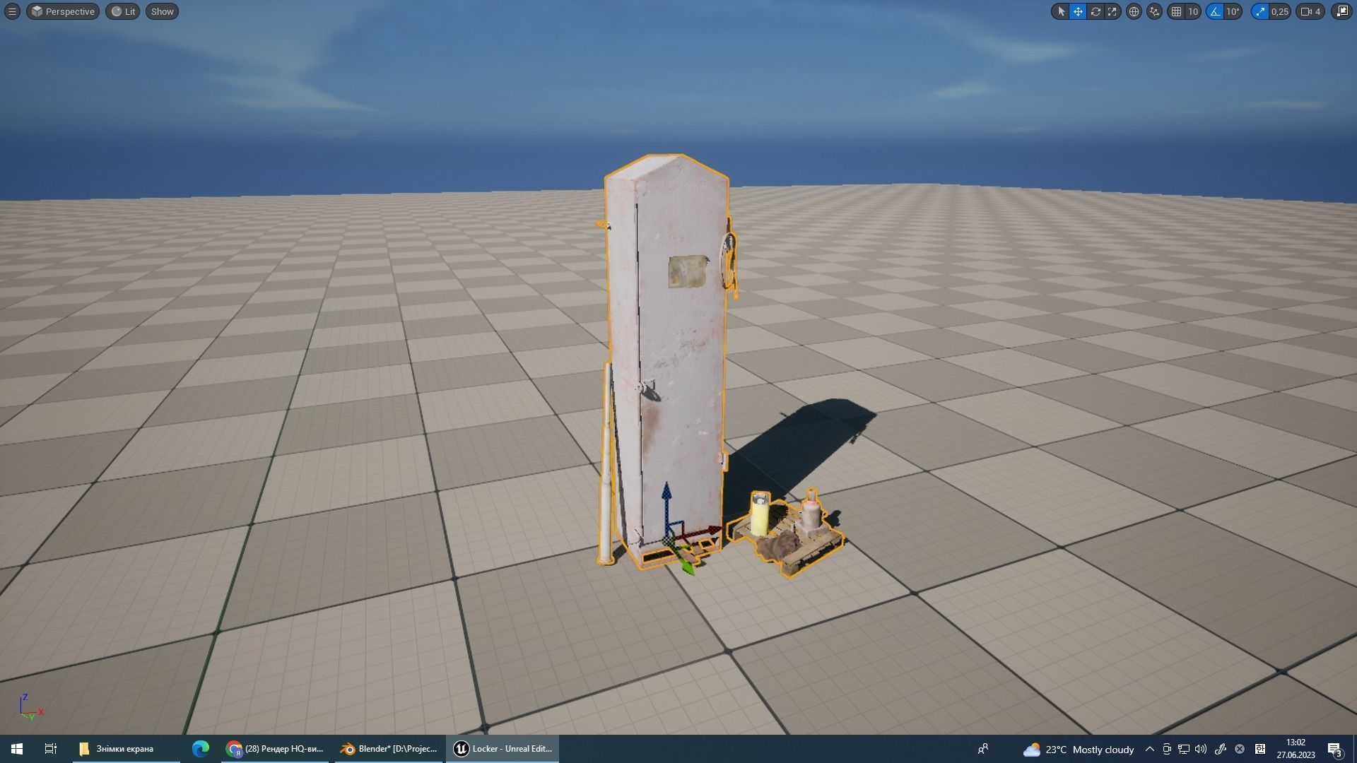 Locker and pallet Low-poly 3D model_10