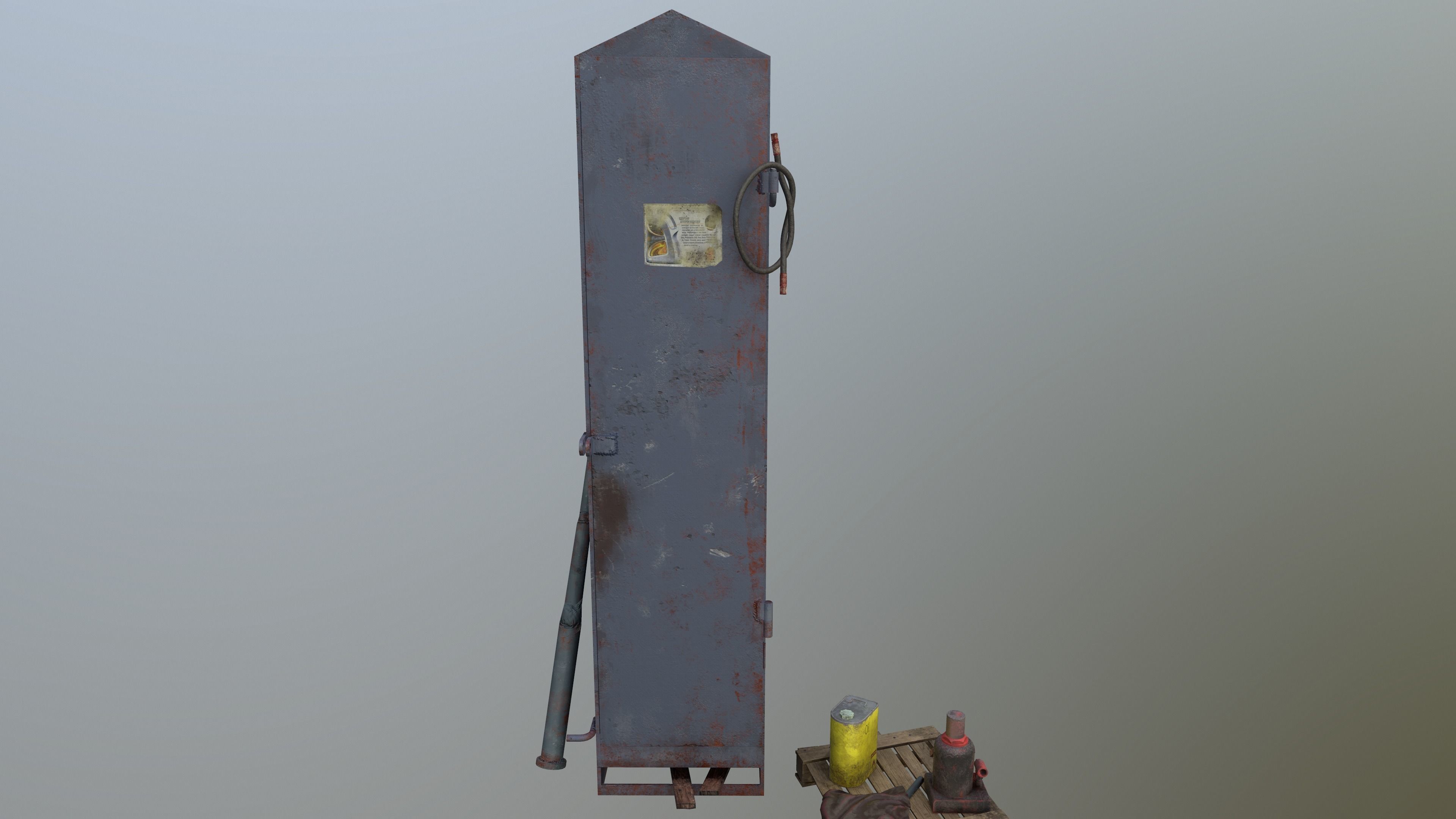 Locker and pallet Low-poly 3D model_3