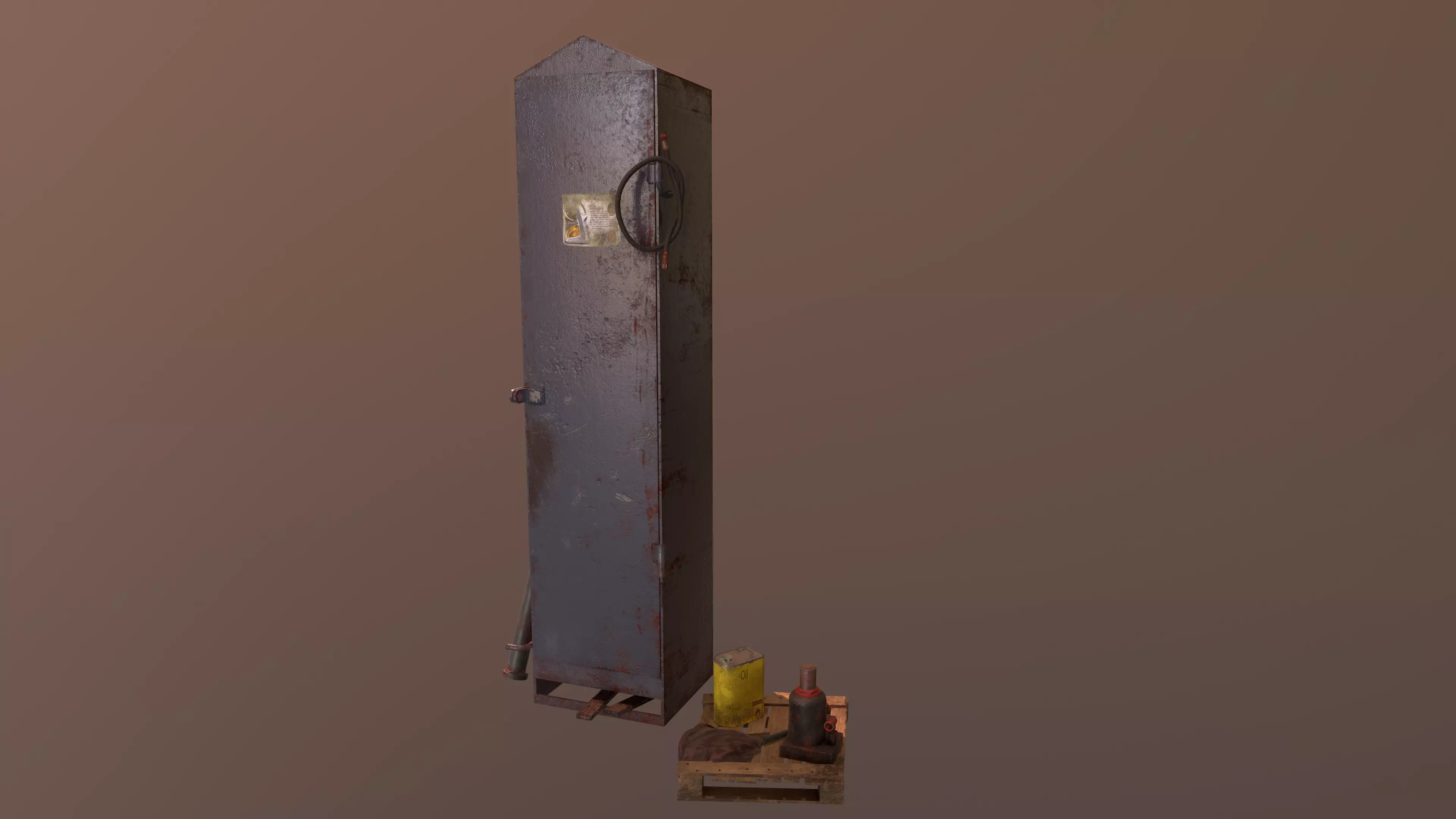 Locker and pallet Low-poly 3D model_0