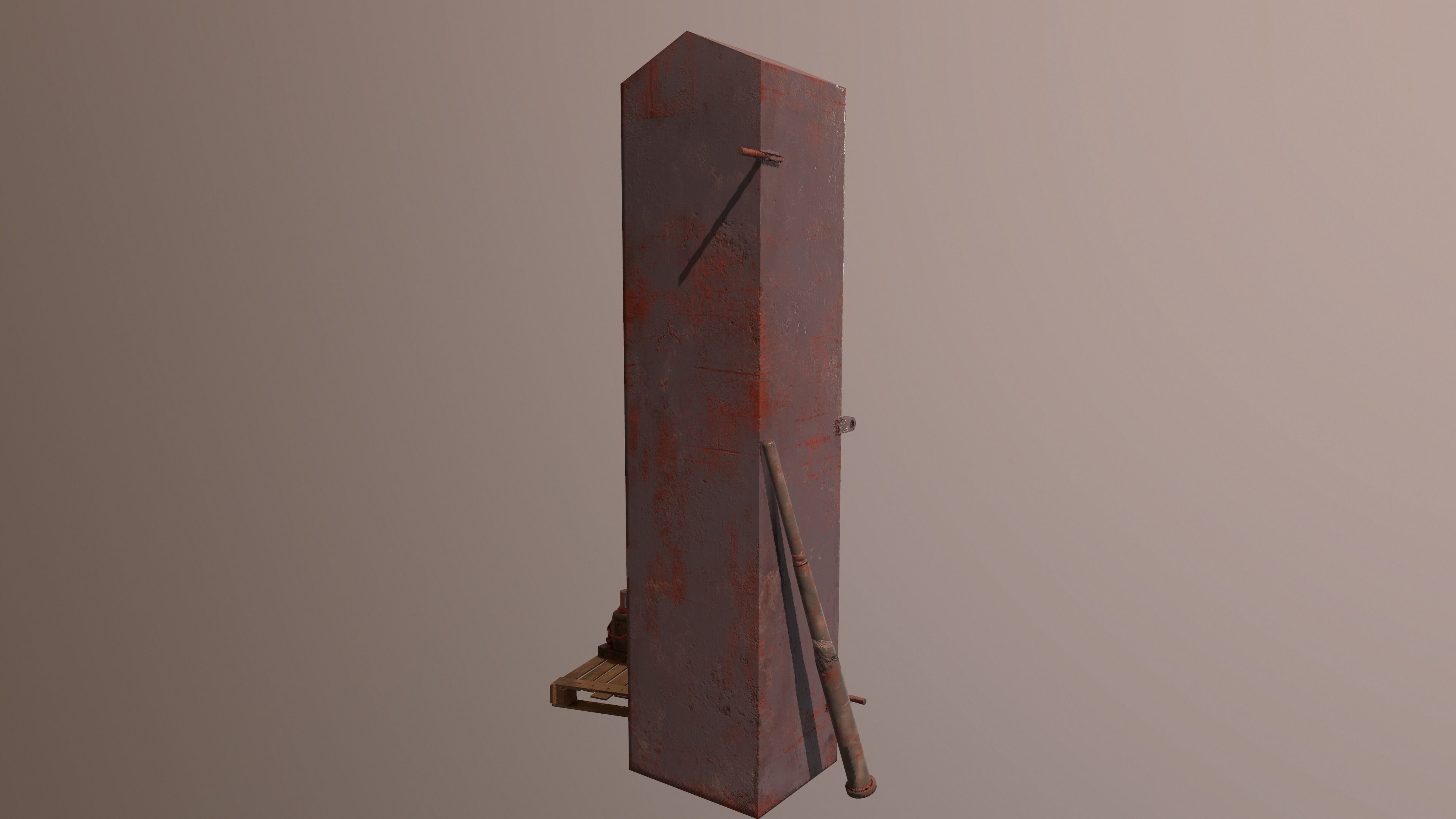 Locker and pallet Low-poly 3D model_4