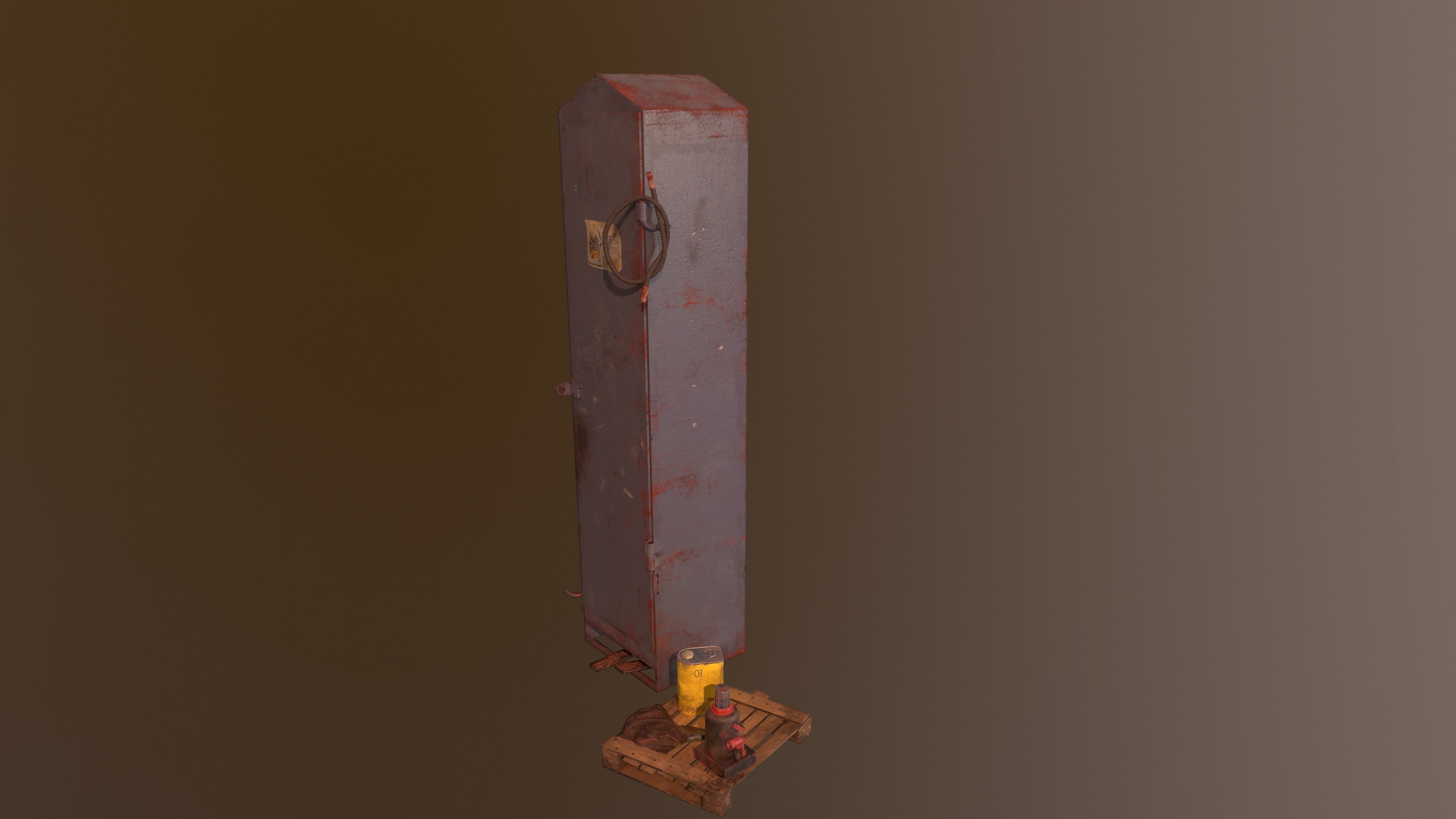 Locker and pallet Low-poly 3D model_6