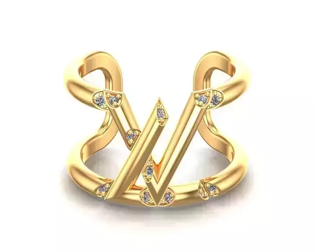 Gold Beautiful Diamonds Ring