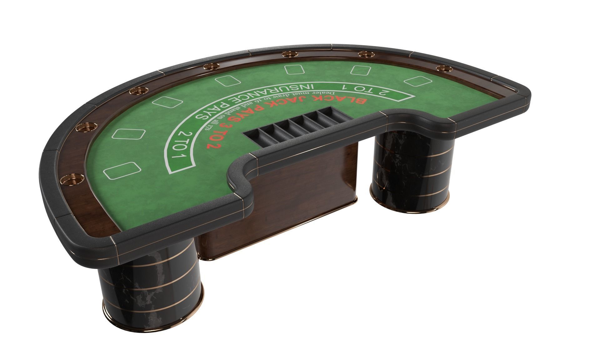 Casino BlackJack Table 3D model_22