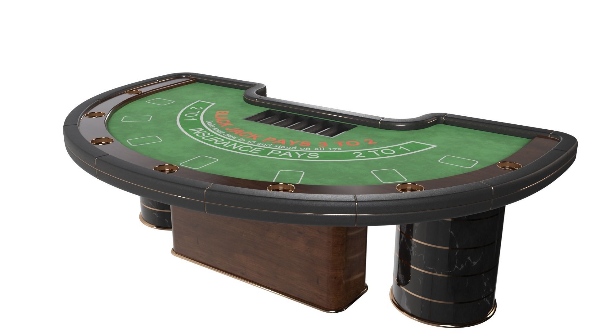Casino BlackJack Table 3D model_21