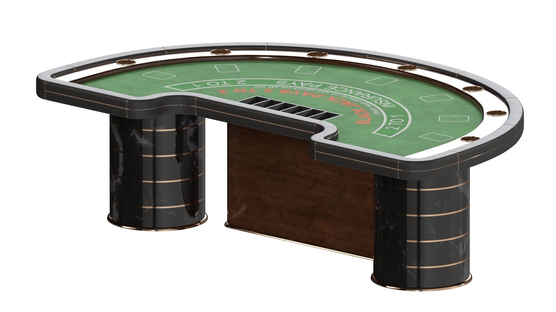 Casino BlackJack Table 3D model_13