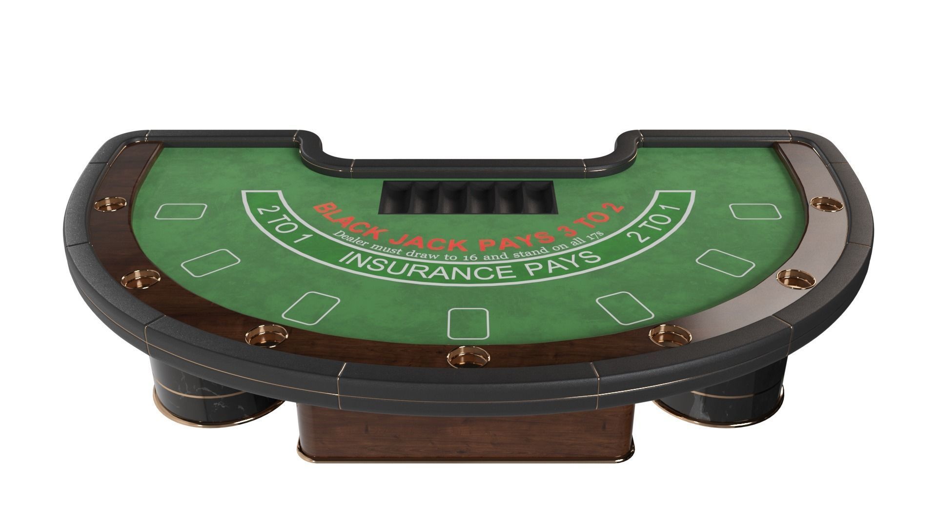 Casino BlackJack Table 3D model_28