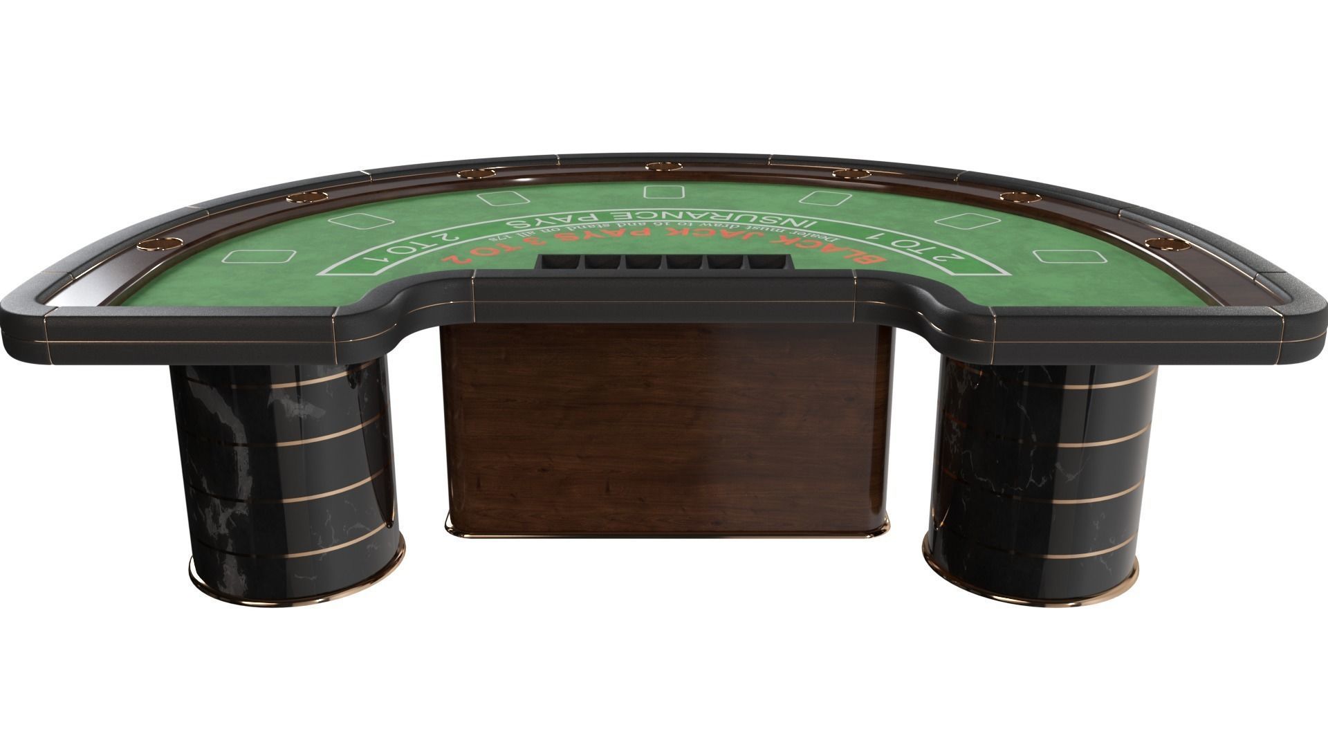 Casino BlackJack Table 3D model_19