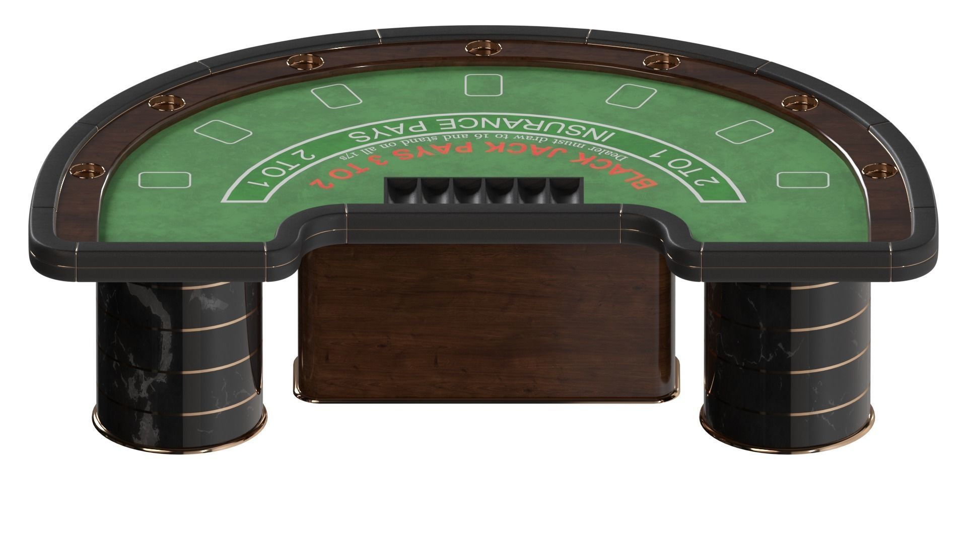 Casino BlackJack Table 3D model_15