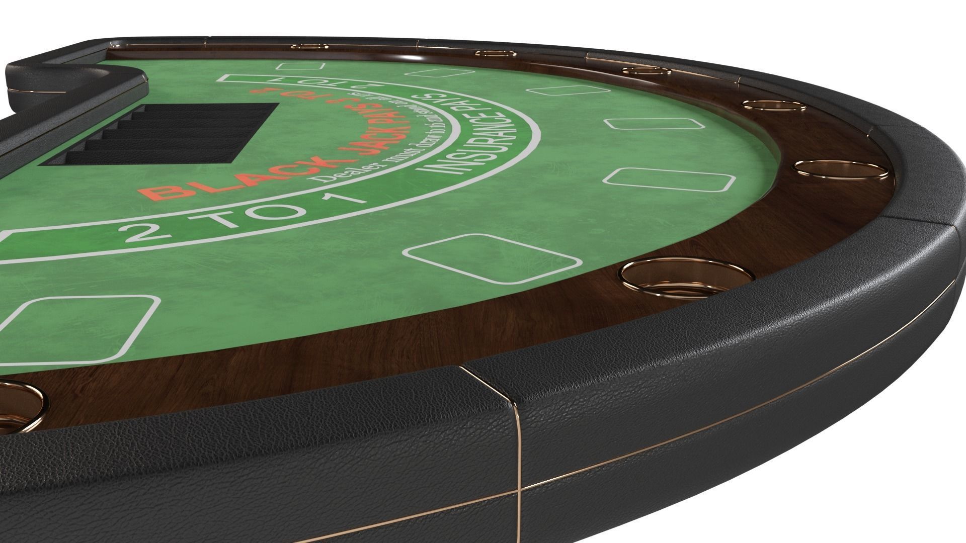 Casino BlackJack Table 3D model_30