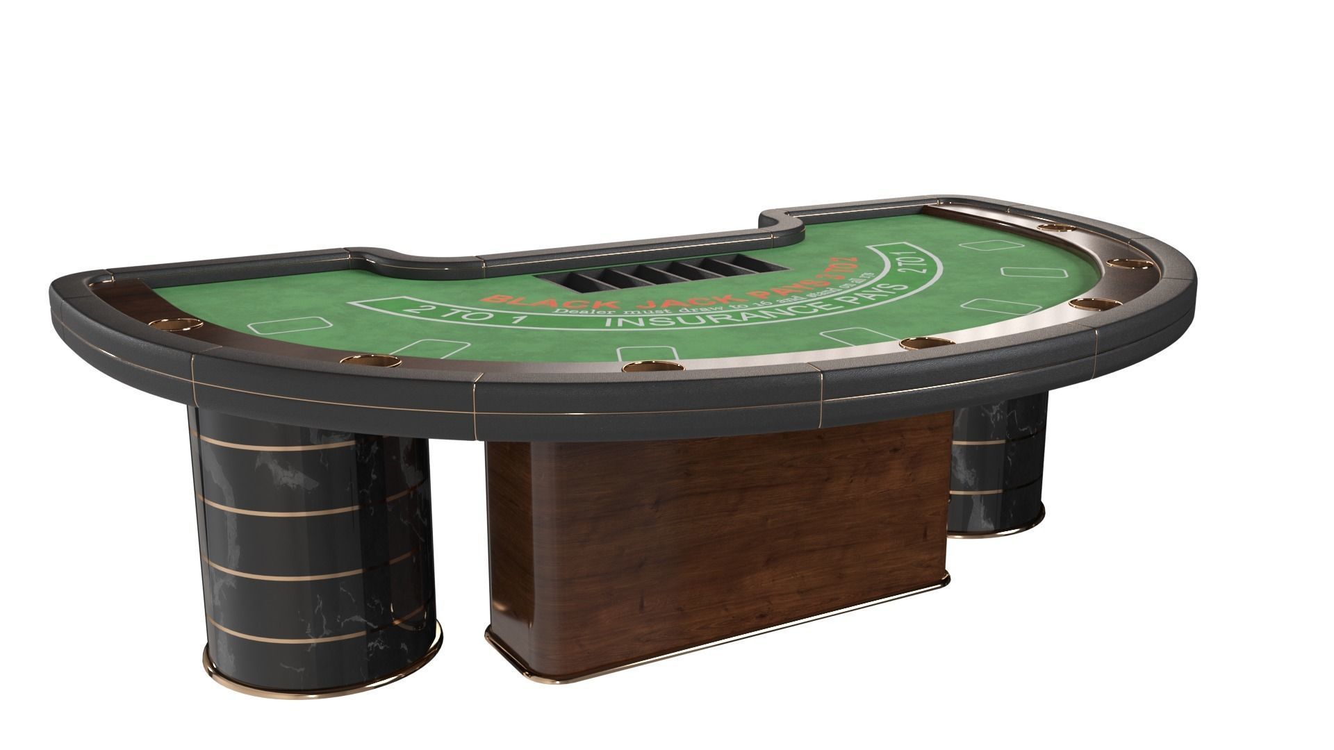 Casino BlackJack Table 3D model_23