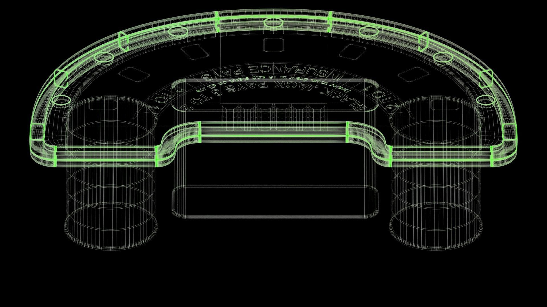 Casino BlackJack Table 3D model_31