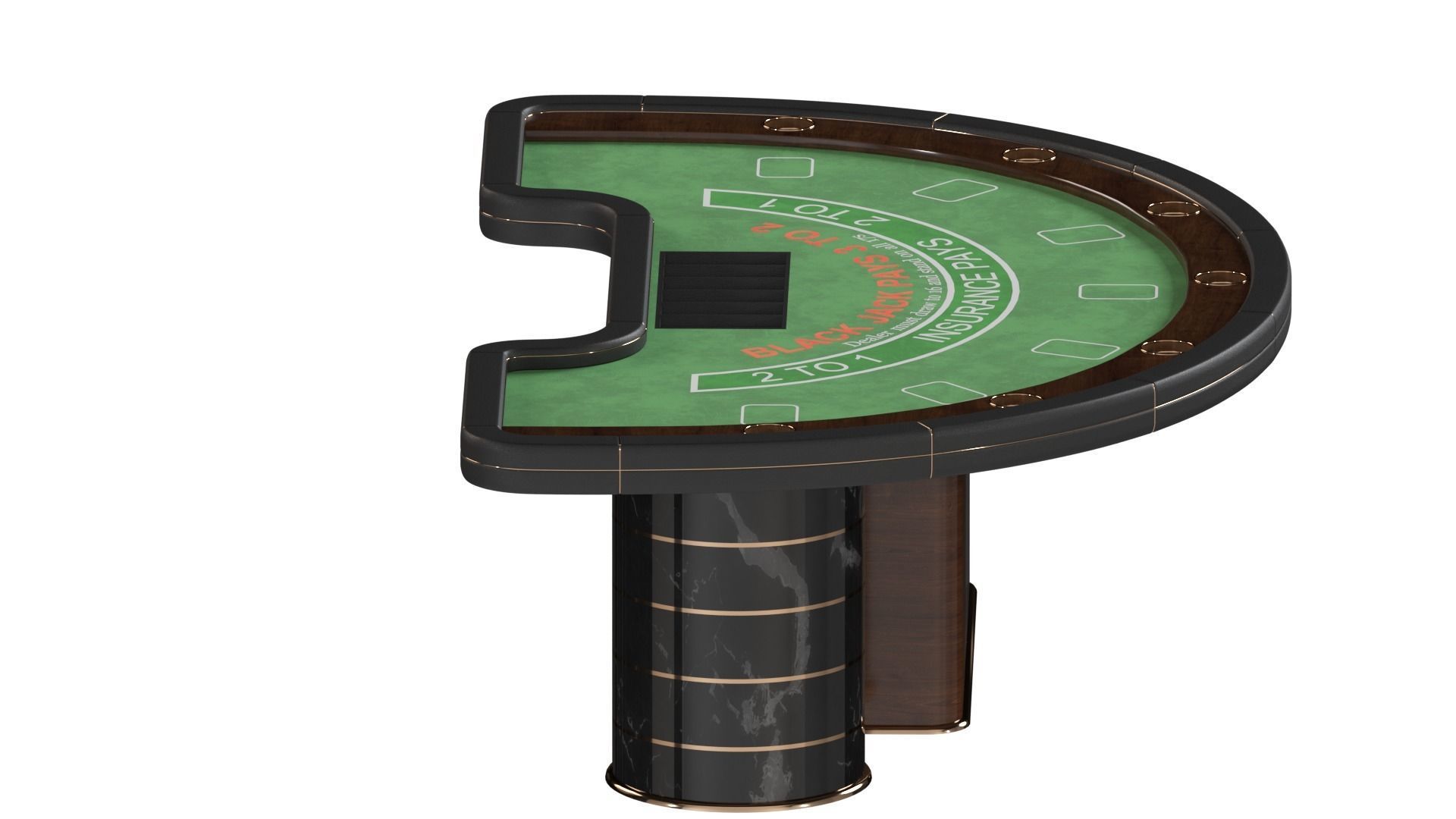 Casino BlackJack Table 3D model_5